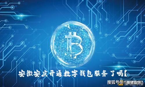 安徽安慶開(kāi)通數(shù)字錢包服務(wù)了嗎？